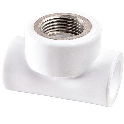  Тройник ПП 20-1/2'' PN 25 белый РВК 20801 (930659247) со склада Проконсим в Саратове