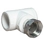 Тройник комбинированный ПП 20-1/2'' PN 25 с накидной гайкой белый VALFEX  купить в Саратове | "Проконсим"