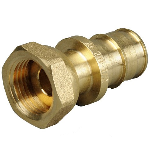 Муфта латунная для PEX труб 40-1 1/4'' PN 10 OP под надвижную гильзу с накидной гайкой ONE PLUS купить в Саратове | "Проконсим"