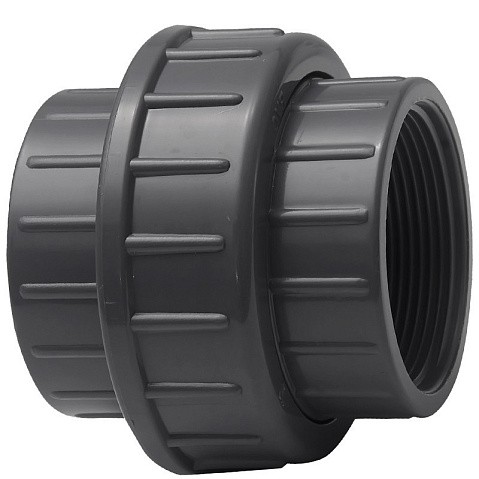 Муфта разборная НПВХ DN 40-1 1/4" PN 16 клеевая с внутренней резьбой черная Aquaviva BOG40140 купить в Саратове | "Проконсим"