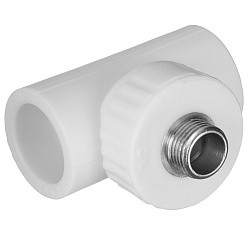  Тройник ПП 20-1/2'' PN25, белый, Valfex Pro 10128020-PRO (251411313) со склада Проконсим в Саратове