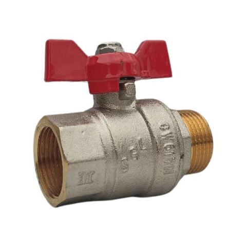 Краны латунные шаровые DN 20-25 PN 40 комбинированные бабочка муфта-штуцер SGL купить в Саратове | "Проконсим"