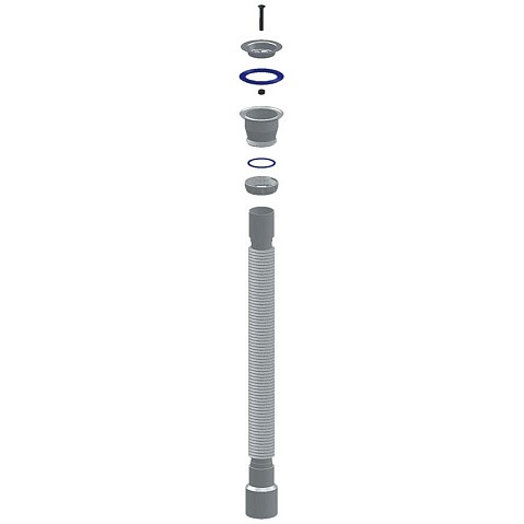Сифон гофрированный Unicorn D240Р, 40х50 гибкий отвод, 1 1/2'' х40 пластиковая чашка, 1500мм купить в Саратове | "Проконсим"