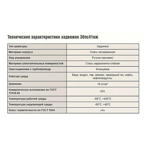 Задвижки стальные 30лс41нж DN 50-300 PN 16 исполнение ХЛ1 САЗ АВАНГАРД купить в Саратове | "Проконсим"