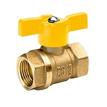 Краны латунные шаровые газовые 11Б27п DN 15-25 PN 40 бабочка муфта-муфта БАЗ А10.1 купить в Саратове | "Проконсим"