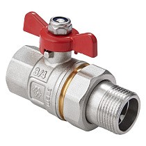 Краны латунные шаровые DN 15-40 PN 40 никелированные бабочка американка MVI BV.520 купить в Саратове | "Проконсим"
