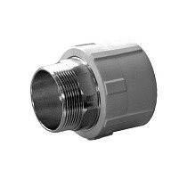 Муфта комбинированная ПП 50-1 1/2'' PN 25 под ключ с наружной резьбой белая купить в Саратове | "Проконсим"