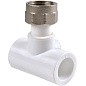 Тройник ПП с накидной гайкой 20-1/2'' PN 25 белый РВК купить в Саратове | "Проконсим"
