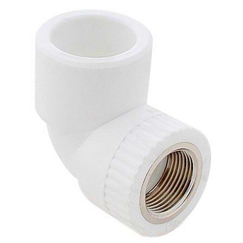 Угольник комбинированный ПП 25-1/2'' PN 25 с внутренней резьбой белый РТП 10792 купить в Саратове | "Проконсим"