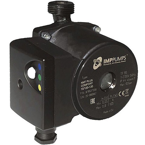Насос циркуляционный с мокрым ротором NMT PLUS COMFORT INOX 15/120-130 180Вт 1х220В с электронным упр. резьбовой PN10 110C IMP PUMPS купить в Саратове | "Проконсим"