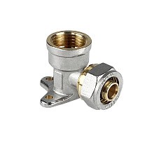 Угольники латунные для PEX труб DN 16-20 PN 10 обжимные никелированные с внутренней резьбой Valfex VF.354.N купить в Саратове | "Проконсим"