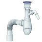 Сифон для умывальника Unicorn А320VР, 40х50 гибкий отвод, 1 1/2'' х40 пластиковая чаша с отводом для стиральной машины купить в Саратове | "Проконсим"