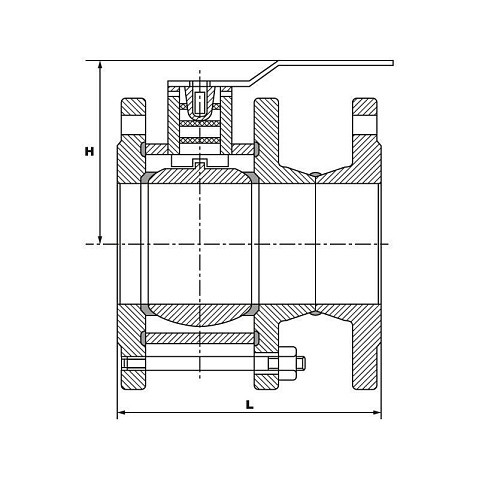 Краны стальные шаровые разборные 11с67п DN 50-150 PN 16 полнопроходные фланцевые под задвижку рычаг PR купить в Саратове | "Проконсим"