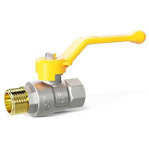 Кран латунный шаровой LD Pride GAS DN15 PN 40 никелированный рычаг муфта-штуцер купить в Саратове | "Проконсим"