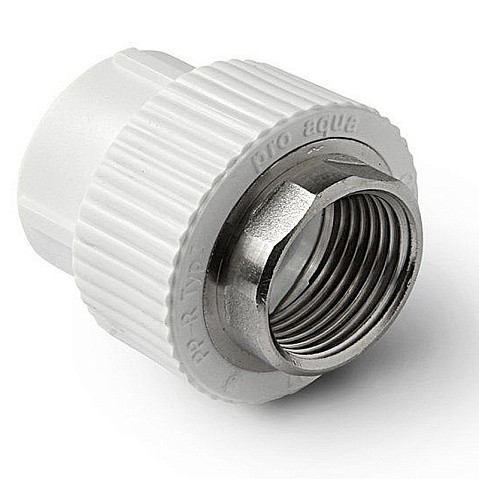 Муфта комбинированная ПП 40-1 1/4'' PN 25 под ключ с внутренней резьбой белая Pro Aqua PA22520P купить в Саратове | "Проконсим"