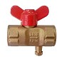 Кран латунный шаровой 11Б27п(М)1 DN 15 PN 16 трёхходовой под манометр G1/2"-М20х1,5 муфта-муфта бабочка Пензапромарматура купить в Саратове | "Проконсим"