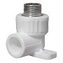 Угольник установочный ПП 20-1/2'' PN 25 с наружной резьбой белый VALFEX  купить в Саратове | "Проконсим"