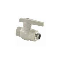 Краны шаровые ПП DN 20-32 PN 25 комбинированные с наружной резьбой серые Valfex  купить в Саратове | "Проконсим"