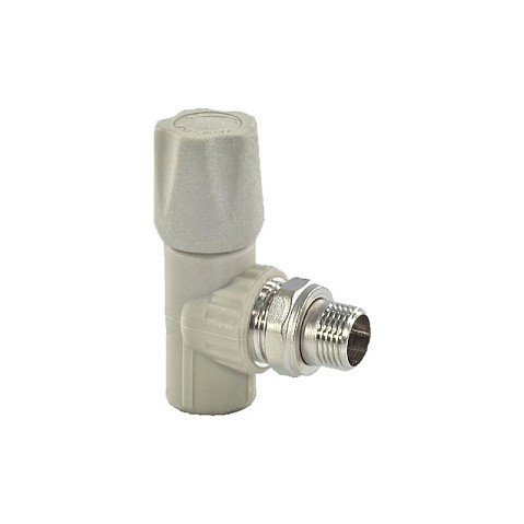 Вентиль для радиатора угловой VALFEX 25 PN 25 G-3/4'' серый купить в Саратове | "Проконсим"