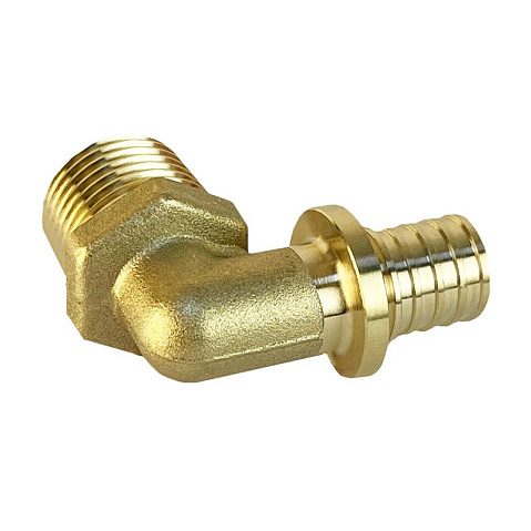Угольник латунный для PEX труб 16-3/4'' PN 16 S-2,2мм под надвижную гильзу Valfex VF.453.AF купить в Саратове | "Проконсим"