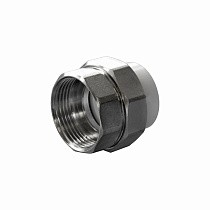 Муфтаразъемная ПП 25-1/2''  с внутренней резьбой белая Политэк купить в Саратове | "Проконсим"