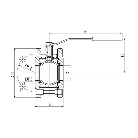 Кран стальной шаровой разборный BREEZE 11с42п, DN 80 PN 16, 124мм, полнопроходной, фланцевый с ручкой купить в Саратове | "Проконсим"