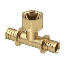 Тройники латунные для PEX труб DN 16-32 PN 16 под надвижную гильзу с внутренней резьбой РосТурПласт купить в Саратове | "Проконсим"