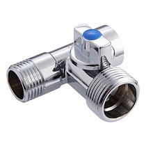 Кран латунный шаровой MVI BV.462 DN 15-20 PN 10 хромированный проходной штуцер бабочка купить в Саратове | "Проконсим"