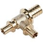 Тройники латунные под надвижную гильзу PEX-PEX DN 16-32 переходные Hipex купить в Саратове | "Проконсим"