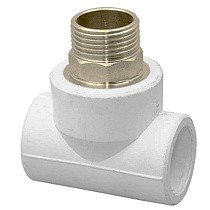 Тройники ПП DN 40-50 PN 25 комбинированные под ключ с наружной резьбой белые РТП купить в Саратове | "Проконсим"