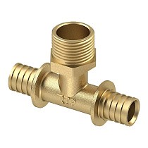 Тройники латунные для PEX труб DN 16-32 PN 16 под надвижную гильзу с наружной резьбой РосТурПласт купить в Саратове | "Проконсим"