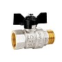 Кран латунный шаровой LD Pride 47.302 DN 15 PN 40 никелированный муфта-штуцер бабочка купить в Саратове | "Проконсим"