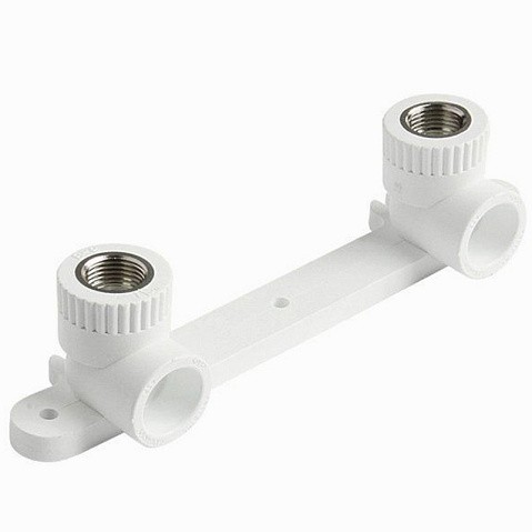 Угольник установочный двойной ПП 20-1/2'' PN 25 с внутренней резьбой белый Pro Aqua PA280008P купить в Саратове | "Проконсим"