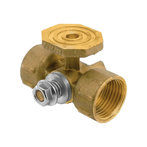 Кран латунный шаровой 11Б18бк(ф)2 DN 15 PN 16 под манометр G1/2''хG1/2'' с контрольным фланцем муфта-муфта без рычага Пензапромарматура купить в Саратове | "Проконсим"