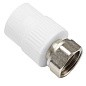 Муфта комбинированная ПП 20-1/2'' PN 25 с накидной гайкой белая VALFEX  купить в Саратове | "Проконсим"