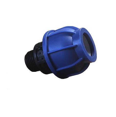 Муфта компрессионная соединительная ПНД DN 50 PN 16 наружная резьба х1 1/4” обжимной для ПЭ труб 20-40гр. Кудиновский трубный завод купить в Саратове | "Проконсим"
