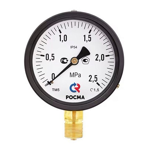 Манометр общетехнический Росма ТМ-510Р.00, до 1МПа M20x1,5, 100мм, радиальное присоединение, класс точности 1.5, IP54 купить в Саратове | "Проконсим" Манометр общетехнический Росма ТМ-510Р.00, до 1МПа M20x1,5, 100мм, радиальное присоединение, класс точности 1.5, IP54 купить в Саратове | "Проконсим"