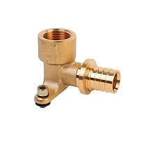 Угольник латунный для PEX труб 20-1/2'' под надвижную гильзу с внутренней резьбой MVI SF.433.0504 купить в Саратове | "Проконсим"