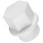 Заглушка резьбовая ПП 15-1/2'' PN 25 с наружной резьбой белая РТП 10555 купить в Саратове | "Проконсим"