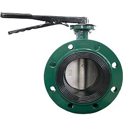  Затвор чугунный поворотный дисковый Ду150 Ру16 GALA WH2123150L 930125455 соед. фланцевое (930125455) со склада Проконсим в Саратове