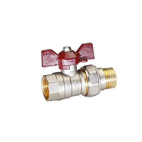 Кран латунный шаровой Temper 88.В-А.12.Б DN 15 PN 40 американка никелированный бабочка купить в Саратове | "Проконсим"