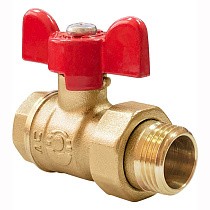 Краны латунные шаровые 11Б27фт1М DN 15-20 PN 25 бабочка американка Valfex Optima.227.LOB1 купить в Саратове | "Проконсим"