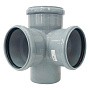 Крестовина ПП для канализации двухплоскостная DN 110-110 90гр.отводы 110 универсальные с уплотнительным кольцом РТП купить в Саратове | "Проконсим"