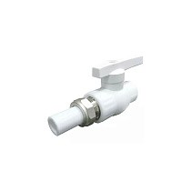 Краны шаровые ПП DN 20-32 PN 25 с односторонним разъемным соединением белые Valfex купить в Саратове | "Проконсим"