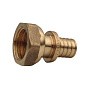 Муфта латунная для PEX труб  16-1/2''  PN 16  под надвижную гильзу с накидной гайкой  РосТурПласт купить в Саратове | "Проконсим"