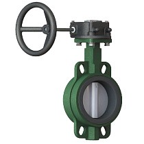 Затворы чугунные дисковые DN 40-600 PN 16 межфланцевые с чугунным диском с редуктором GALA Тип.2302H-G купить в Саратове | "Проконсим"