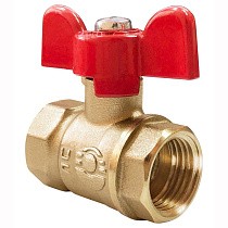 Краны латунные шаровые 11Б27фт1М DN 15-20 PN 25 бабочка муфта-муфта Valfex.217.LOB1 Optima купить в Саратове | "Проконсим"