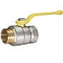 Кран латунный Temper серия 83 DN25 PN40 никелированный газовый рычаг м-шт ГОСТ Р 59553 купить в Саратове | "Проконсим"