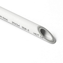 Трубы ПП SDR 6 DN 20-110 PN 20 армированные алюминием внутри белые Pro Aqua купить в Саратове | "Проконсим"