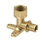 Угольник латунный для PEX труб  20- 1/2''  PN 16  под надвижную гильзу с внутренней резьбой  РосТурПласт купить в Саратове | "Проконсим"